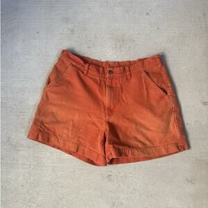 Vintage Patagonia Cargo Stand Up Shorts Hiking Mens 34 Faded Orange 5" READ
